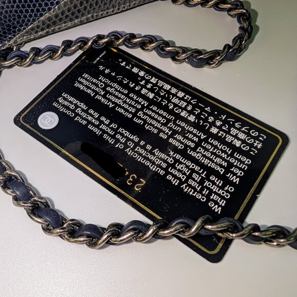 Chanel Blue and Grey Patchwork Lizard Skin Box Bag - Picture 13 of 16